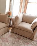 Seconds - Vesper - Love Seat - Plaster Light Linen