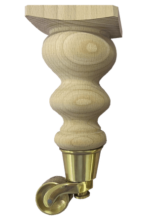 Blond hardwood castors